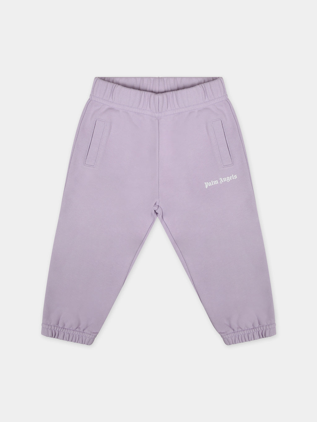 Pantalon violet pour bébé fille avec logo