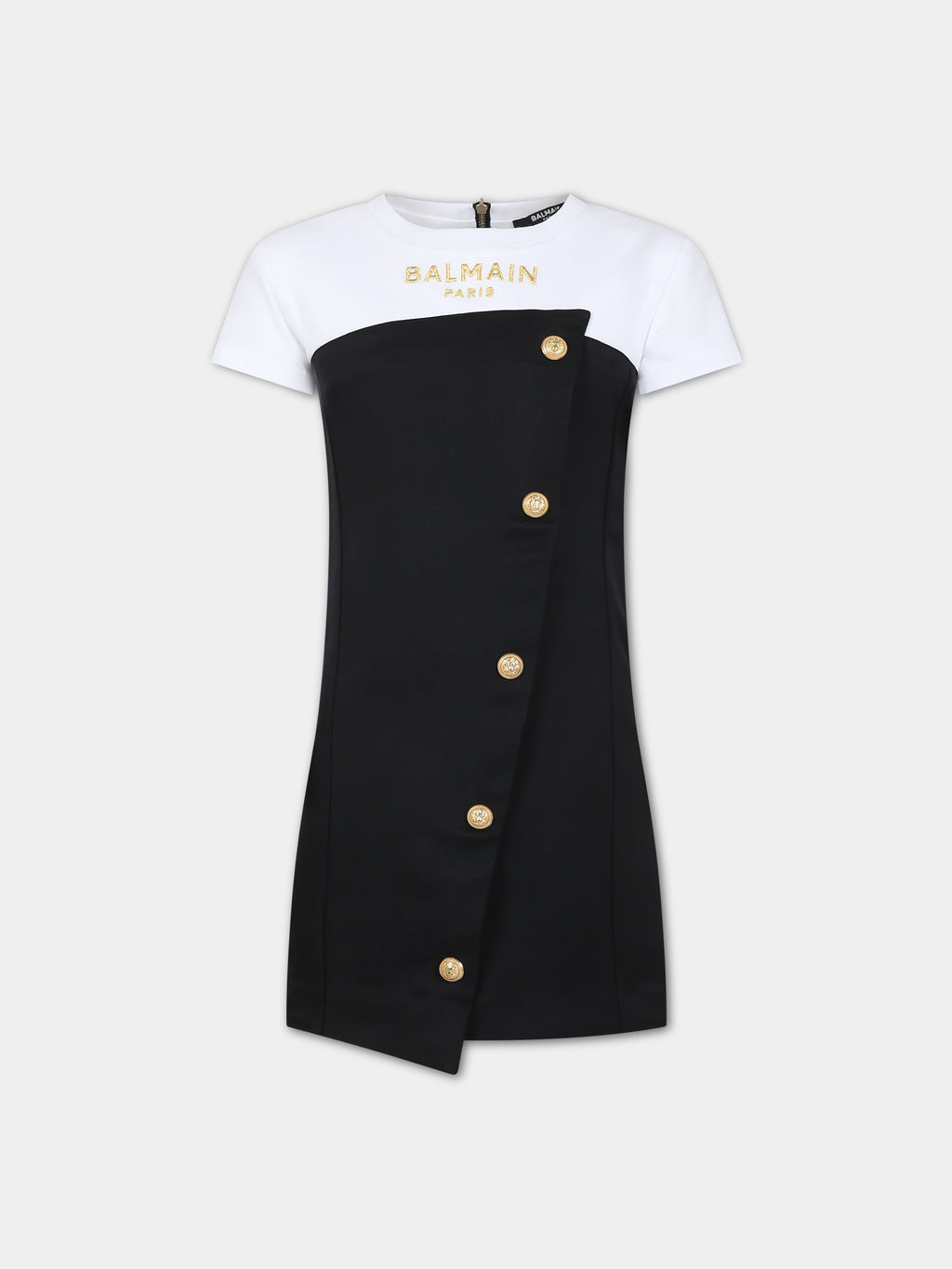 Elegant black dress for girl with logo