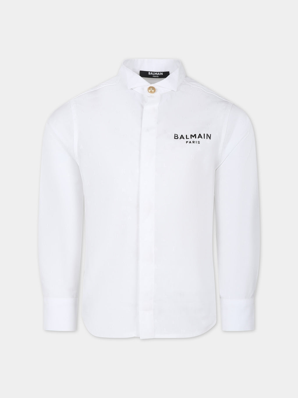 White shirt for boy with logo