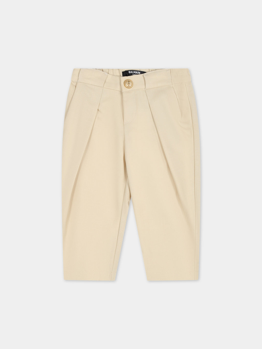 Elegant beige trousers for baby boy