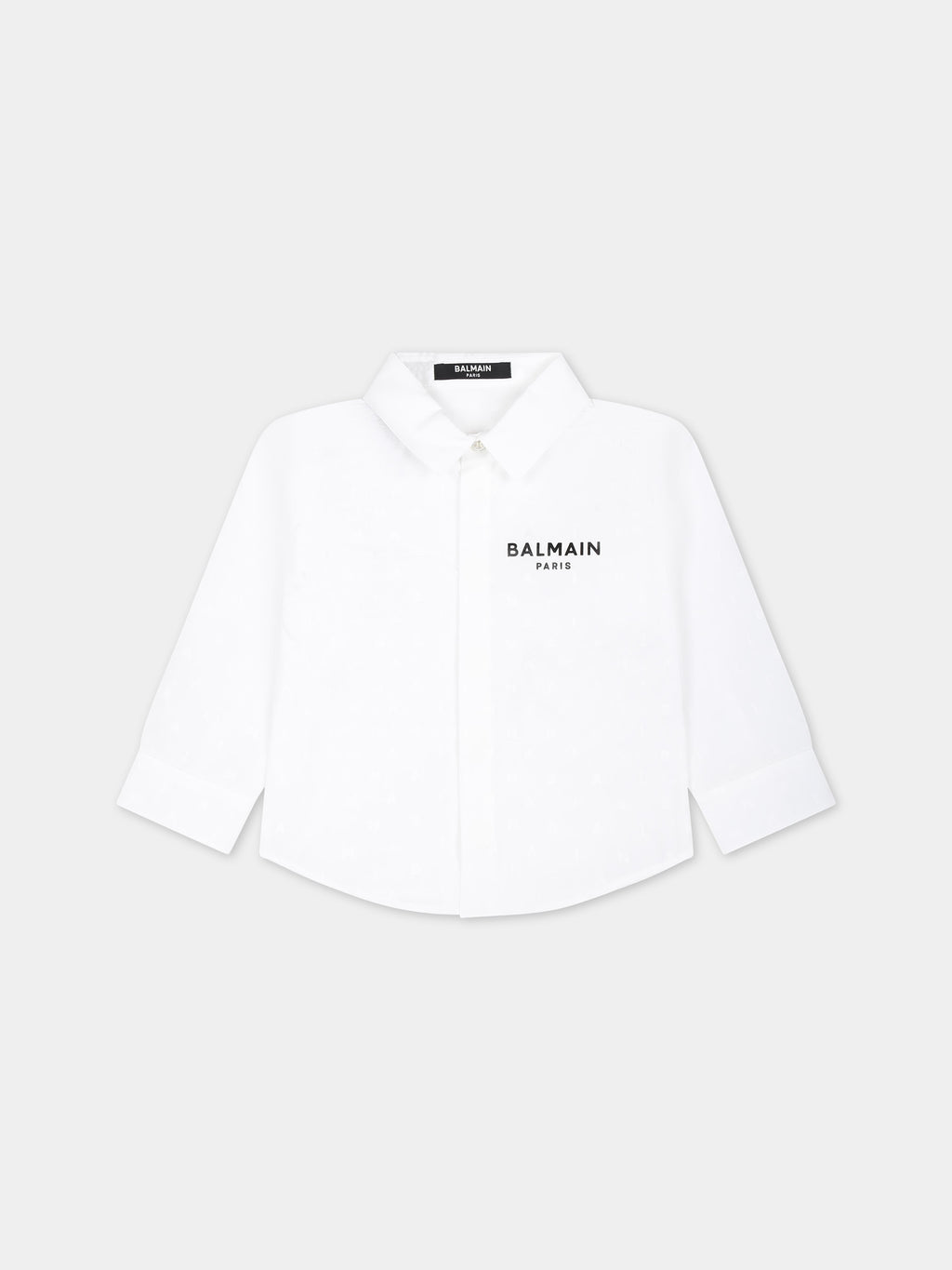 White shirt for baby boy with logo