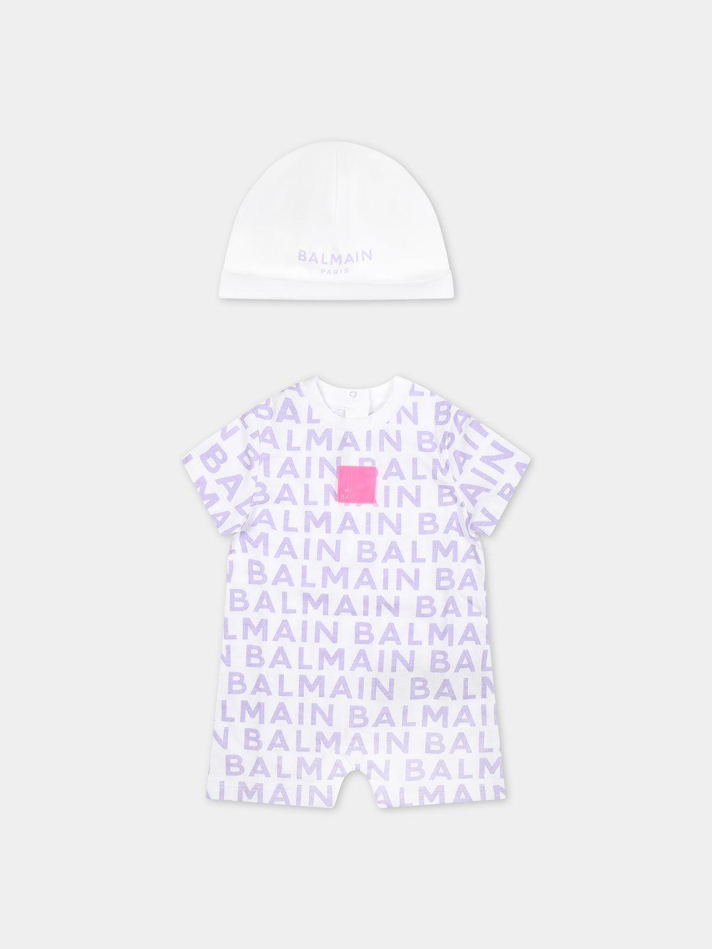 Purple set for baby girl with logo