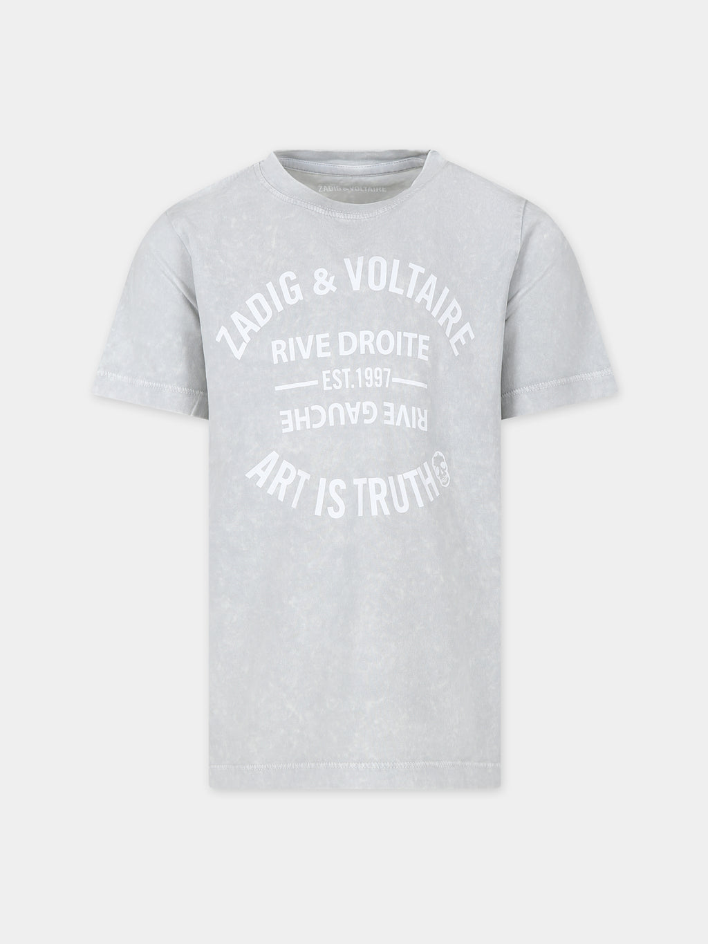 Gray t-shirt for boy with logo
