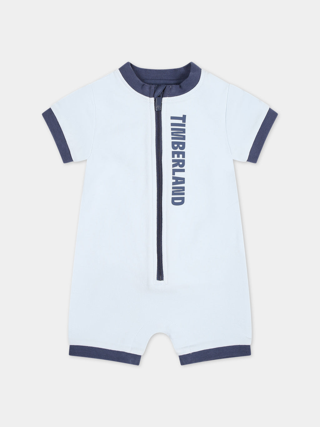 Barboteuse bleu clair pour bébé garçon avec logo