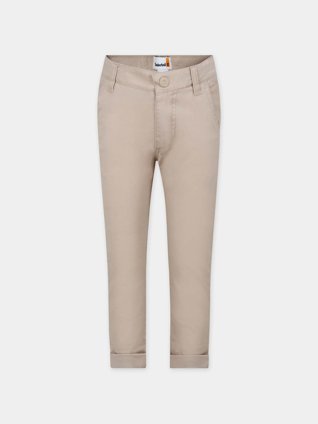 Beige casual trousers for boy