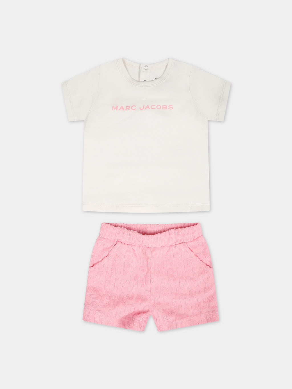 Pink set for baby girl with logo