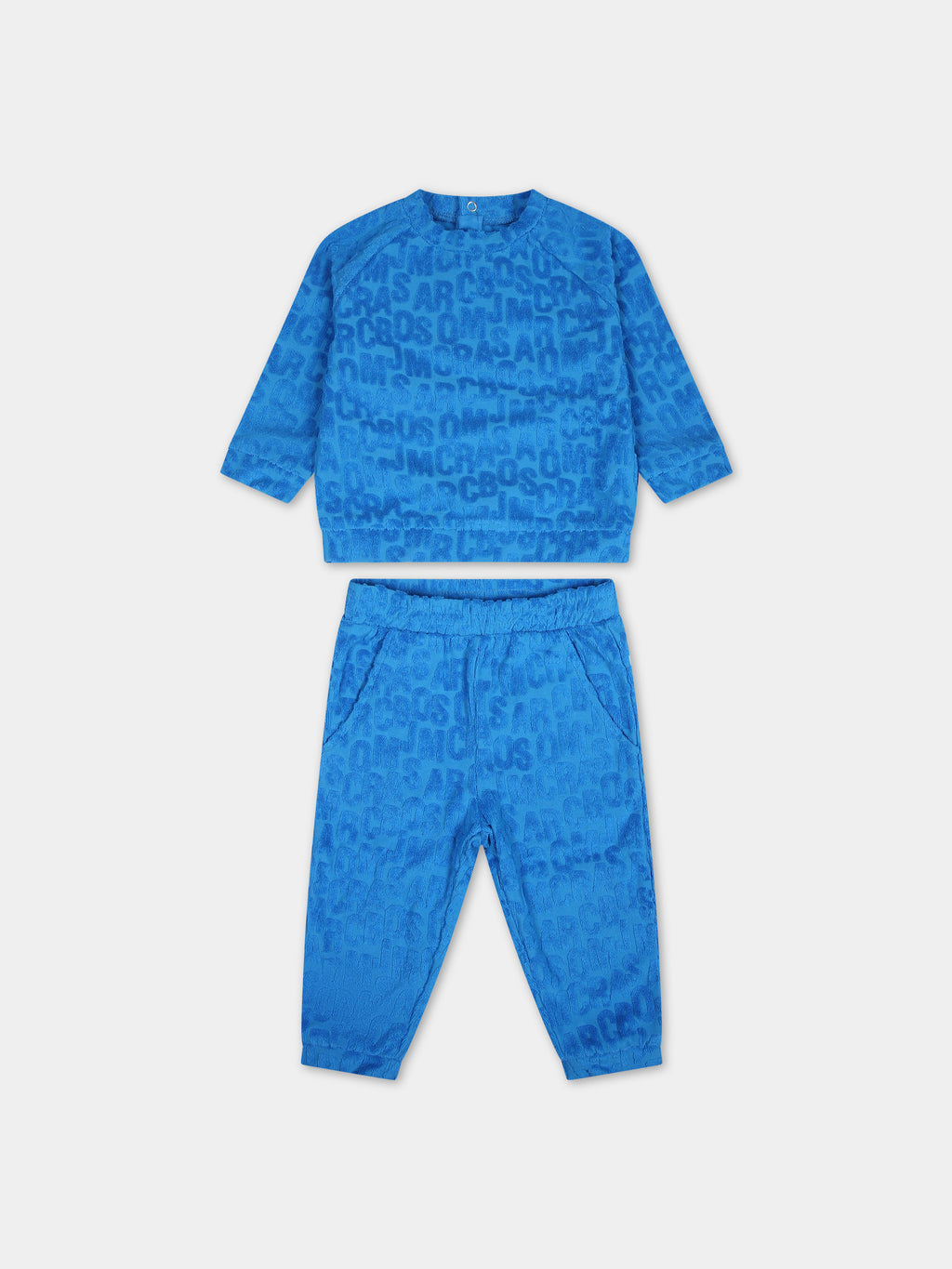 Blue set for baby boy with logo