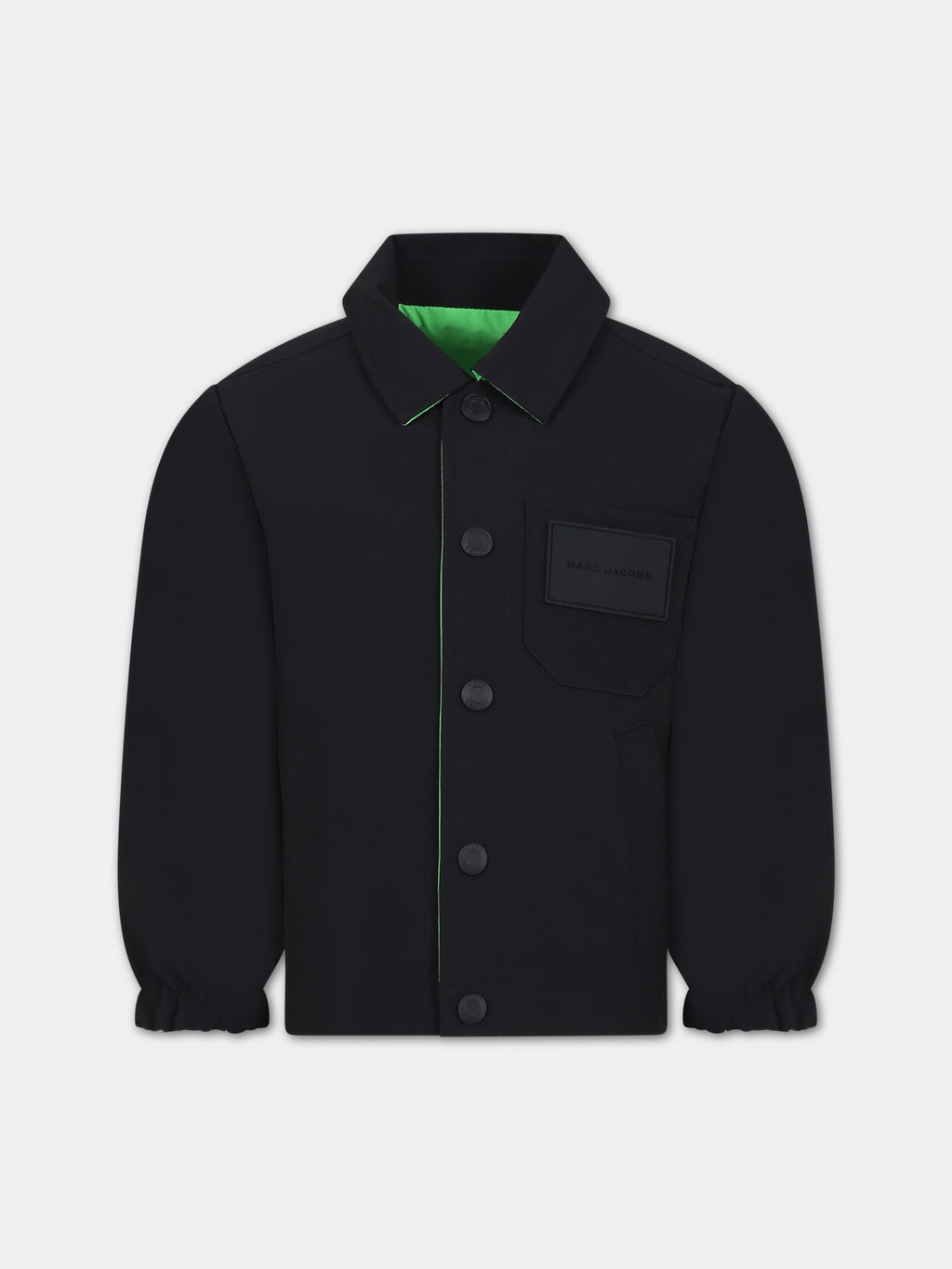 Black jacket for kids with logo