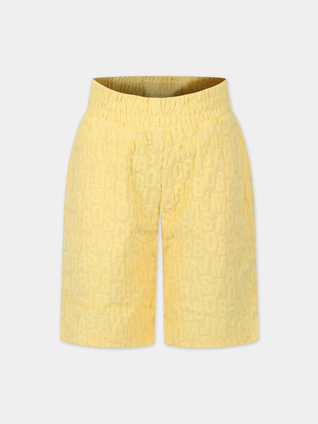 Yellow shorts for kids with logo