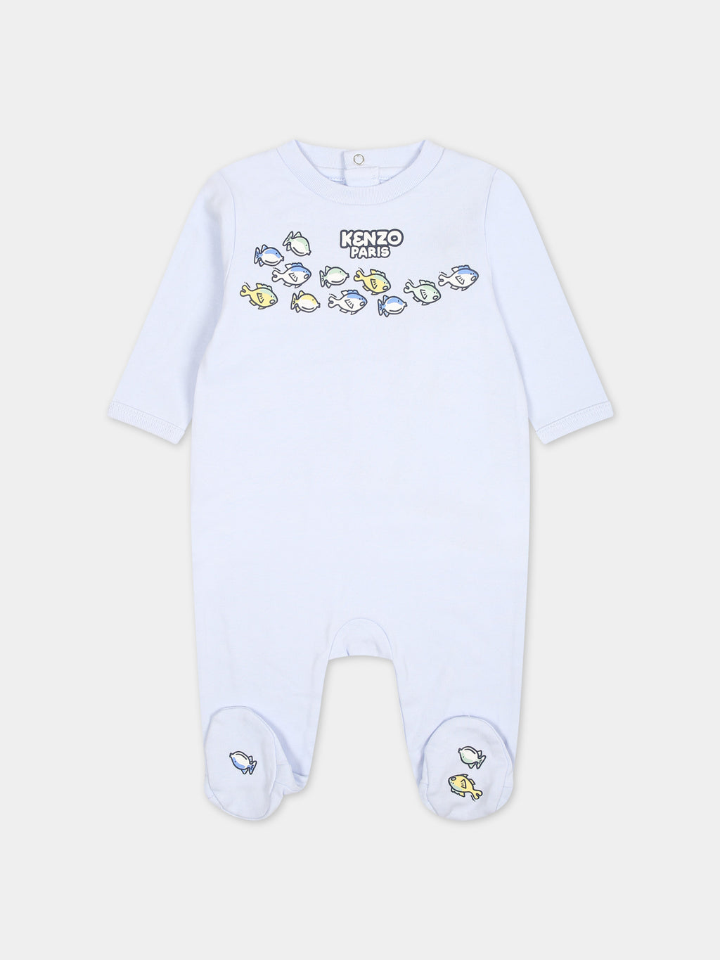 Light blue babygrow for baby boy with print