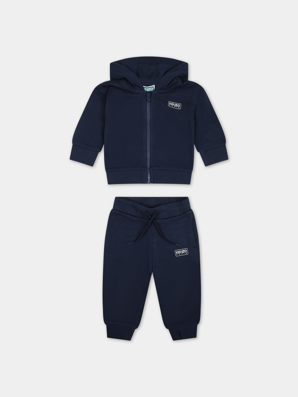 Blue sporty suit for baby boy with logo
