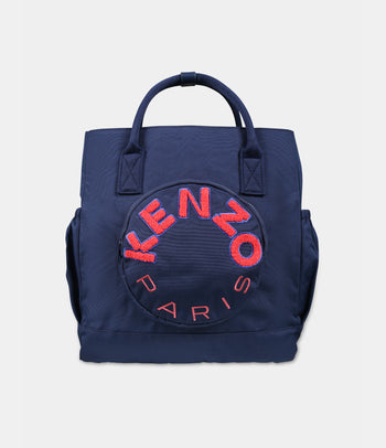 ▷ Borsa mamma blu per neonato con logo Kenzo Kids