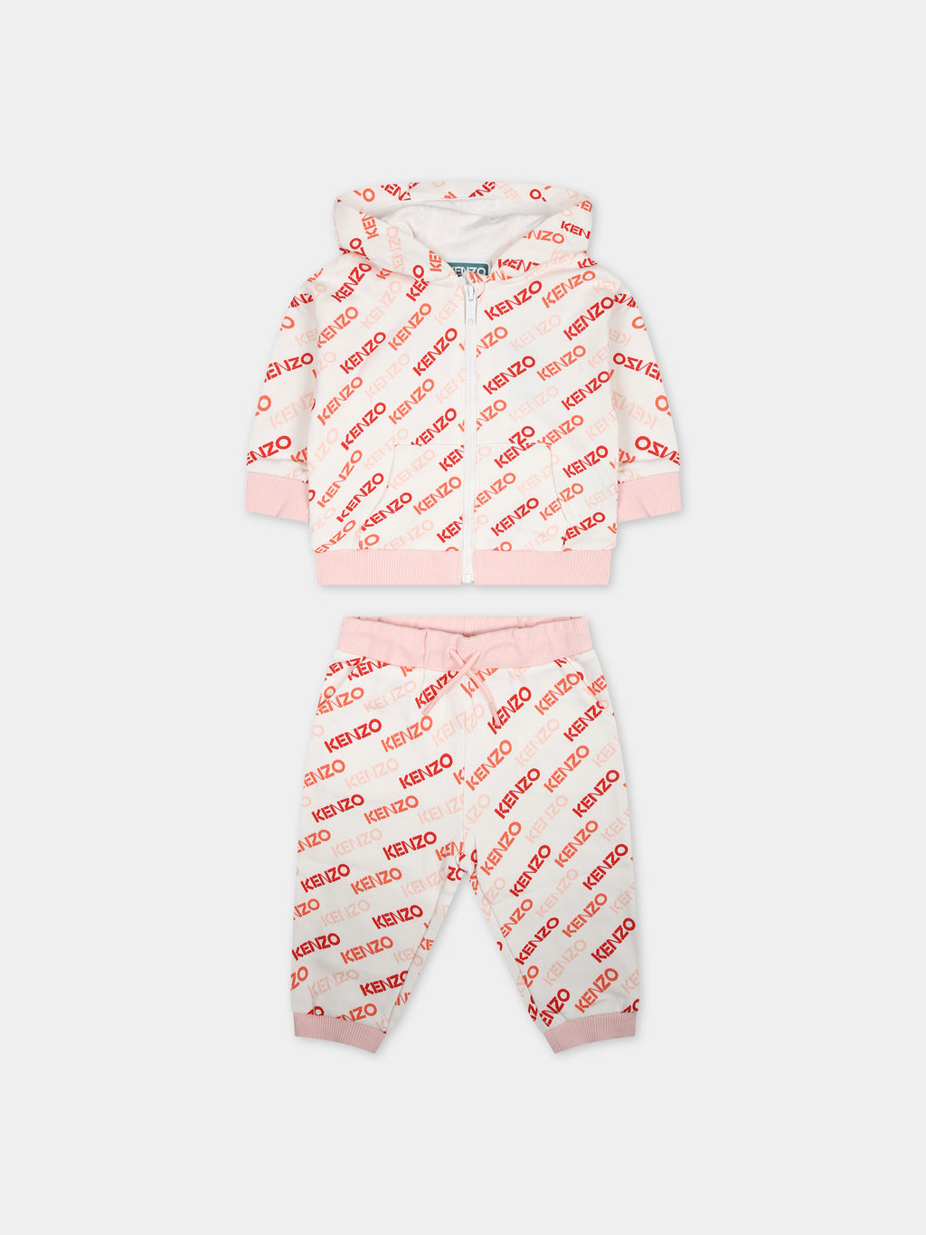 Tenue blanche pour bébé fille avec logo all-over