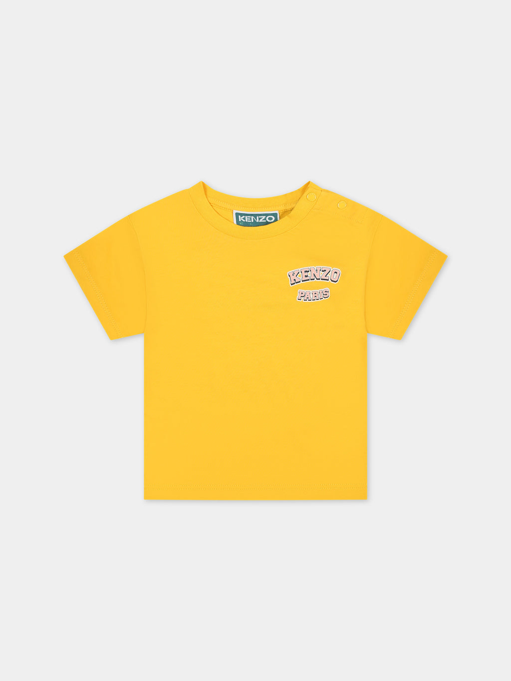 Yellow t-shirt for baby girl with logo