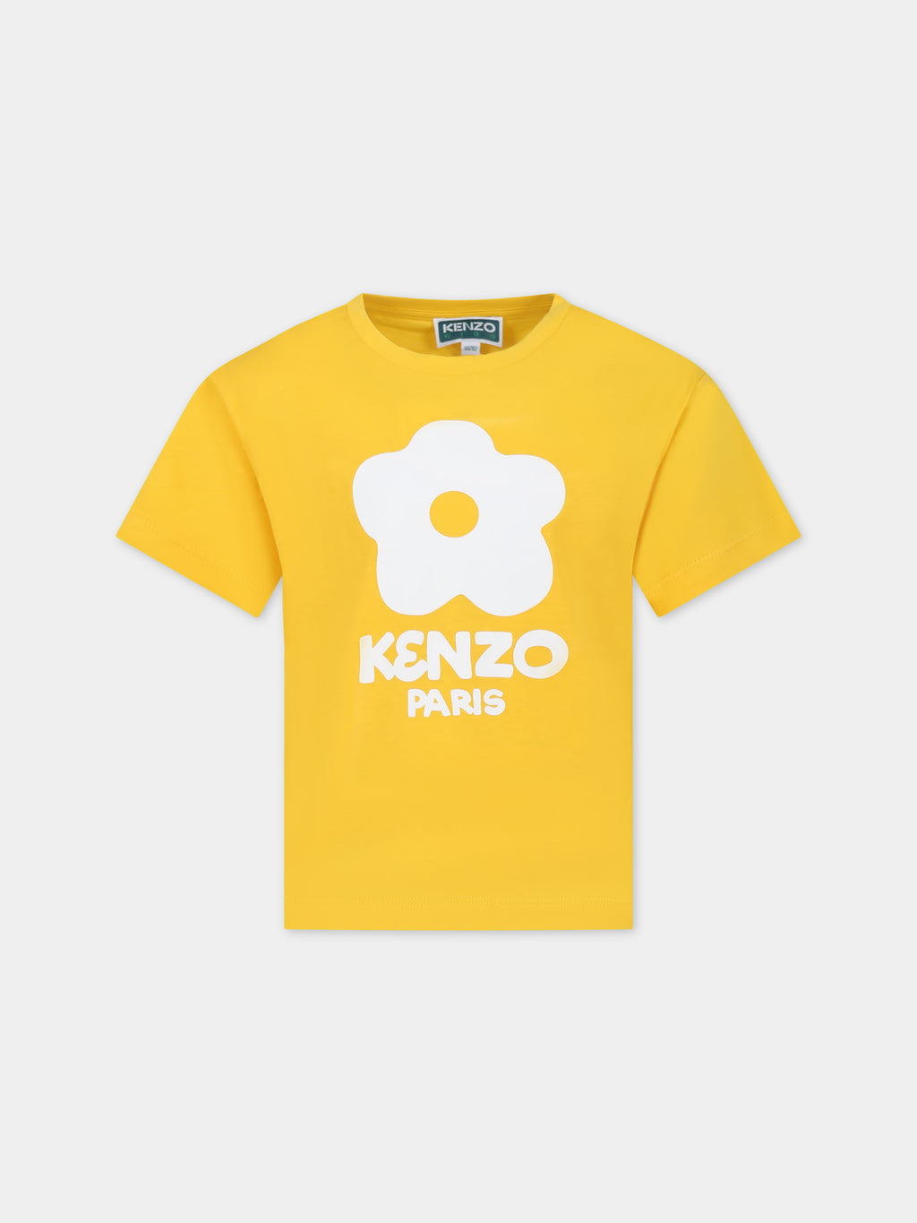 T-shirt jaune pour fille avec fleur