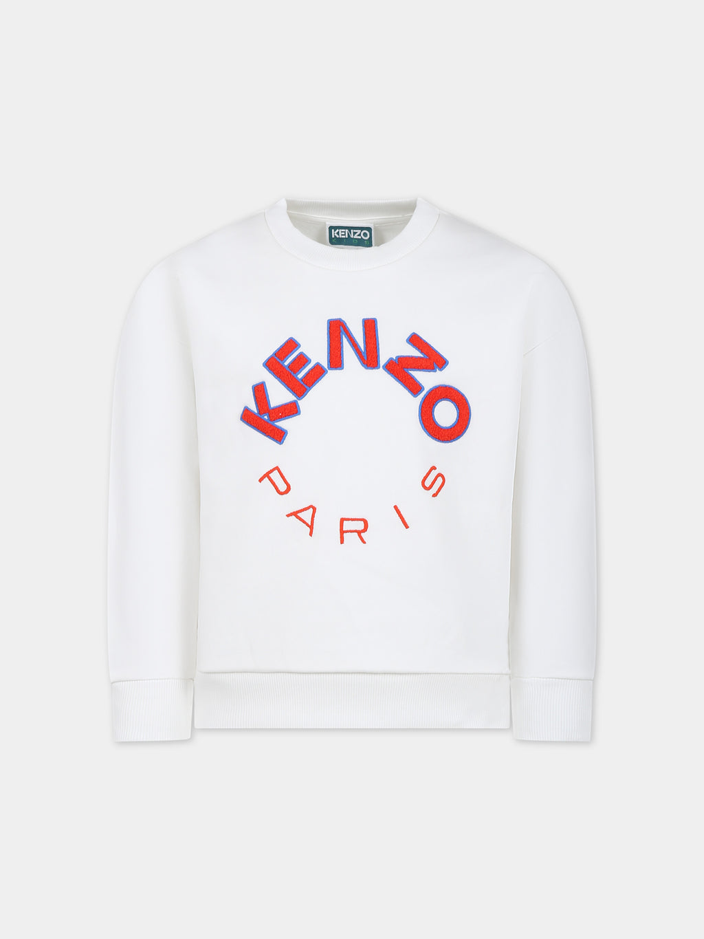 Ivory sweatshirt for boy with logo