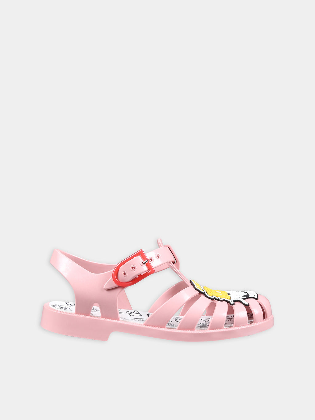 Pink sandals for girl with tiger