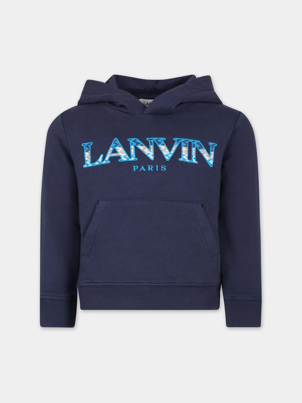 Sweat-shirt bleu pour garçon avec logo