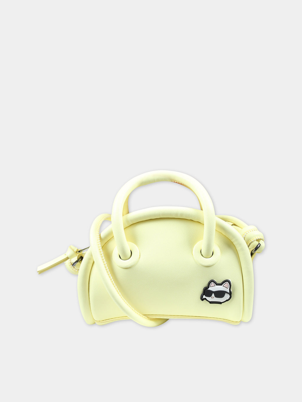 Yellow casual bag for girl with logo