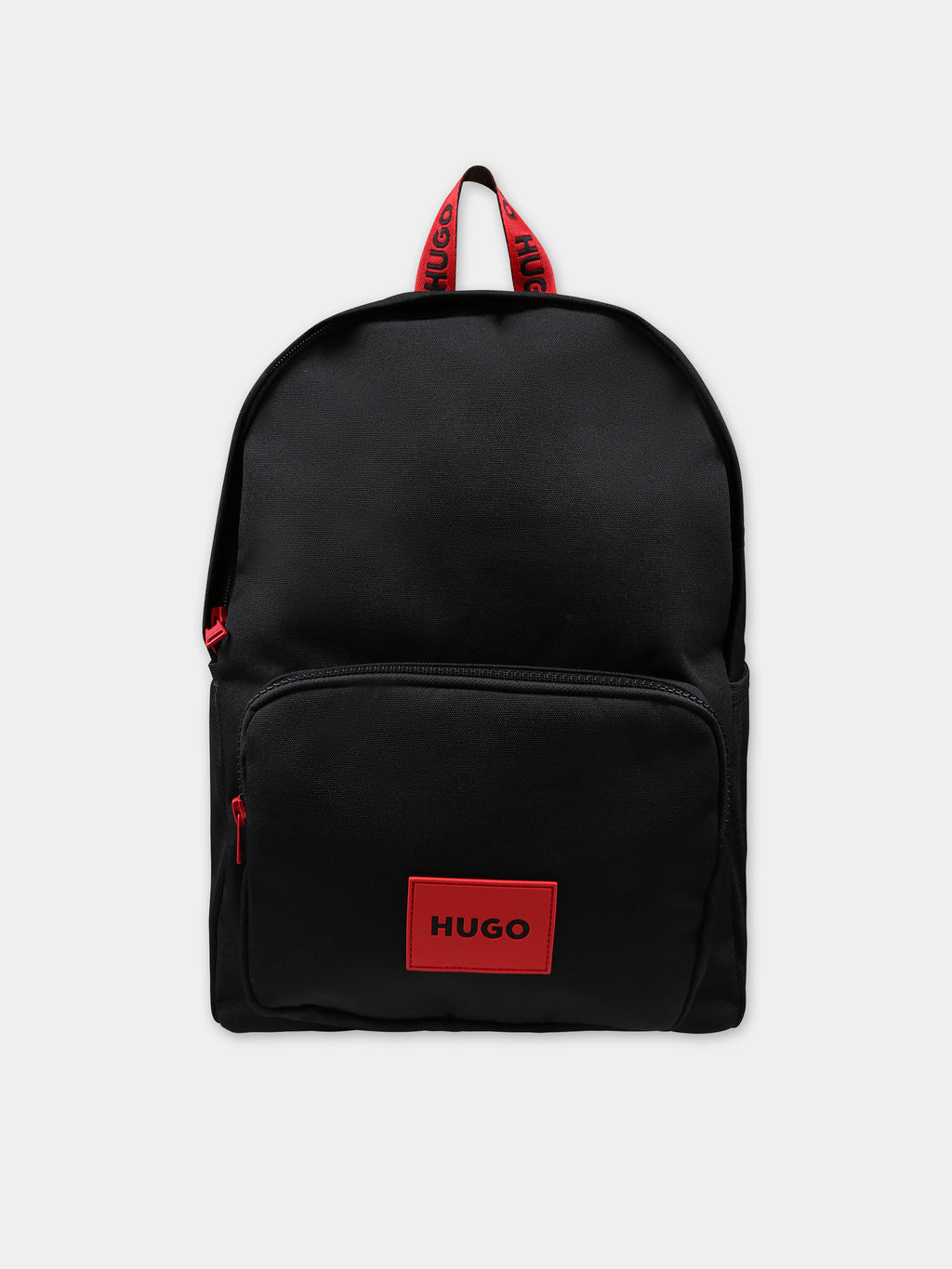 Black backpack for boy with logo