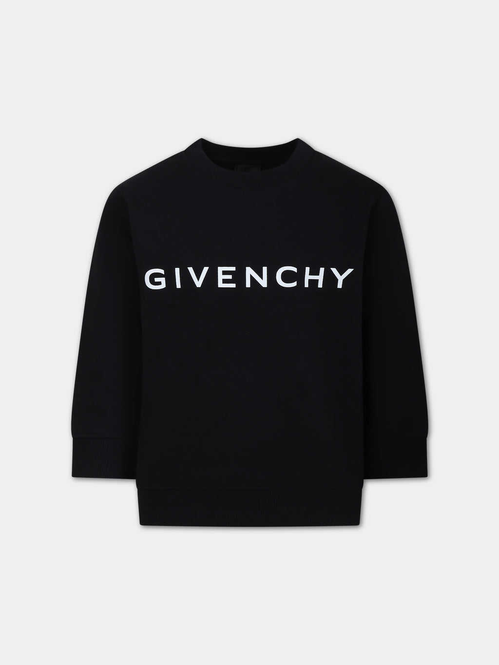 Black sweatshirt for boy with logo