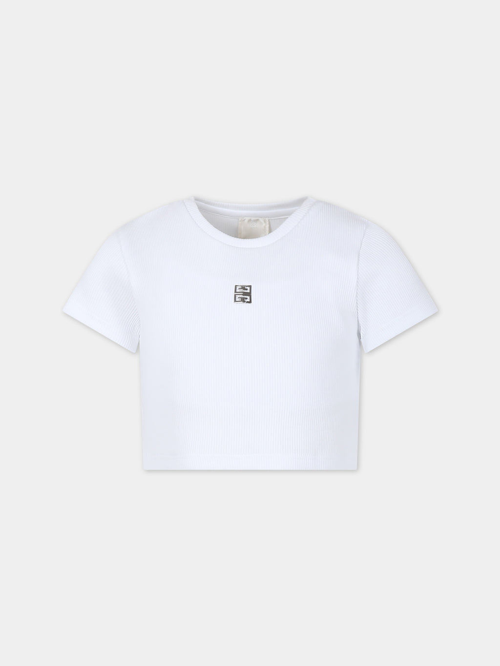 T-shirt bianca per bambina con motivo 4G