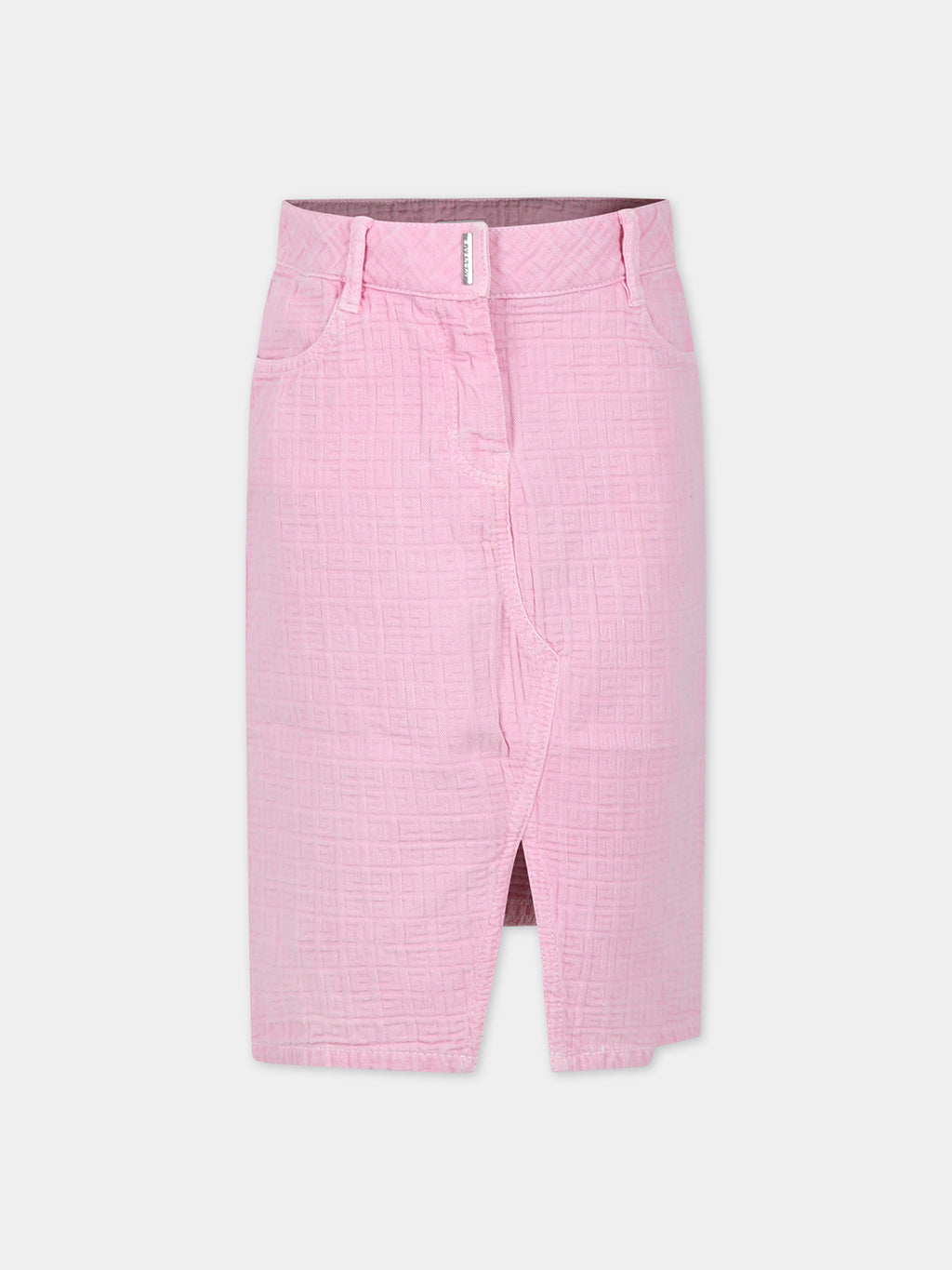 Pink skirt for girl with logo