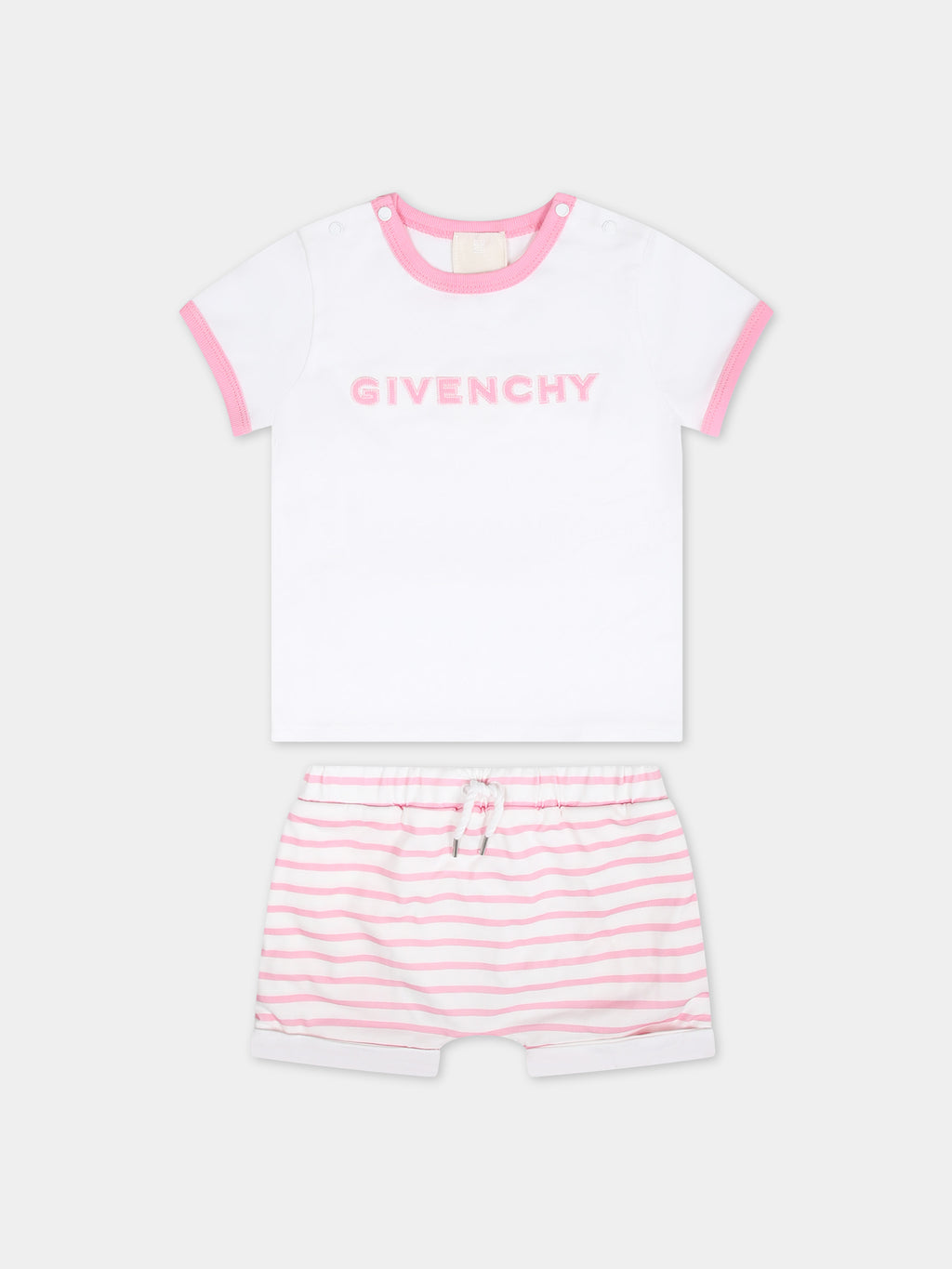 Pink baby girl set with logo