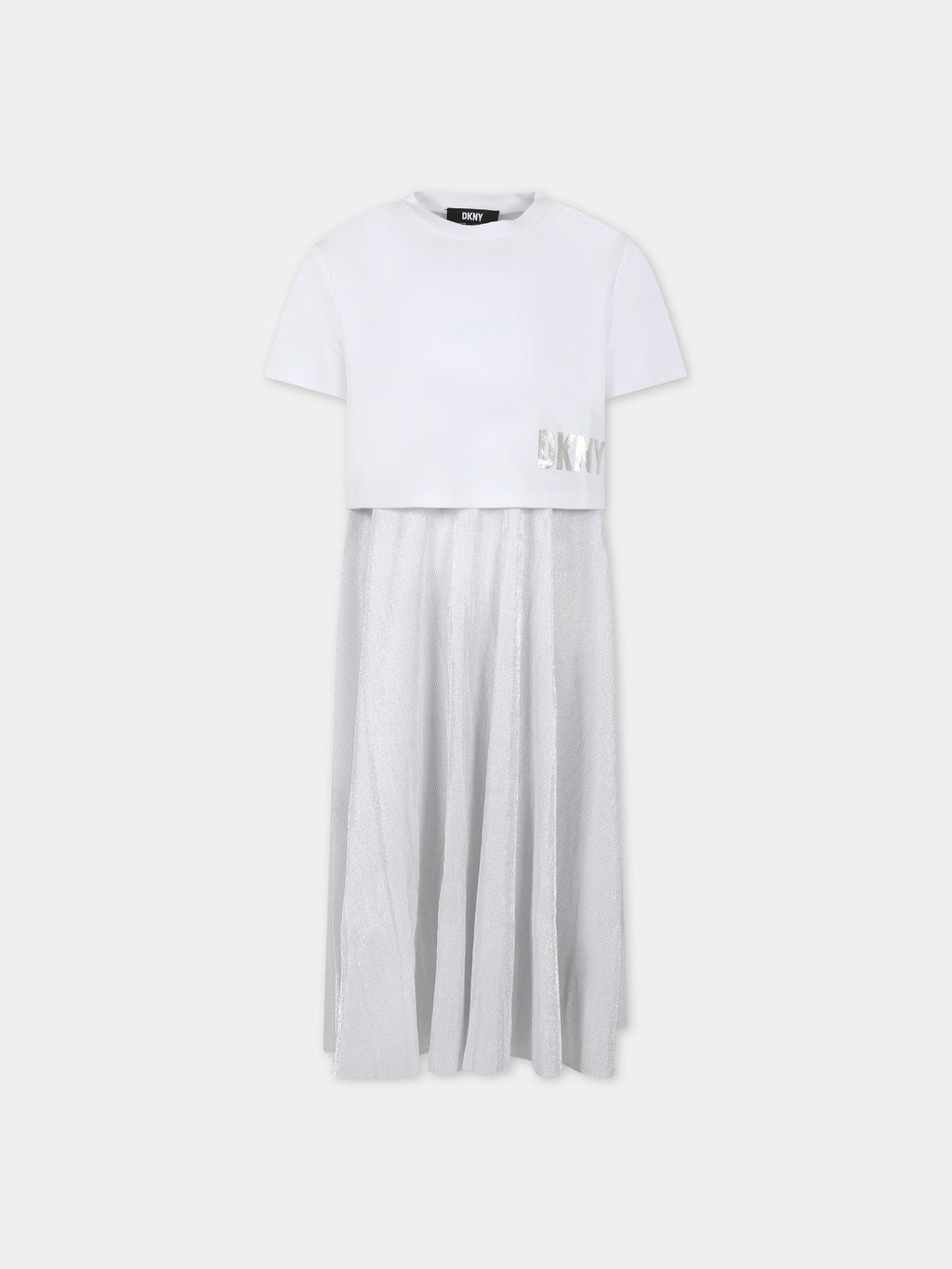 Casual white dress  for girl with logo
