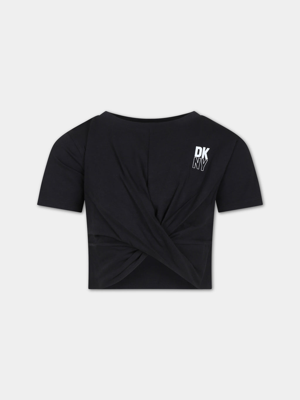 T-shirt noir pour fille avec logo