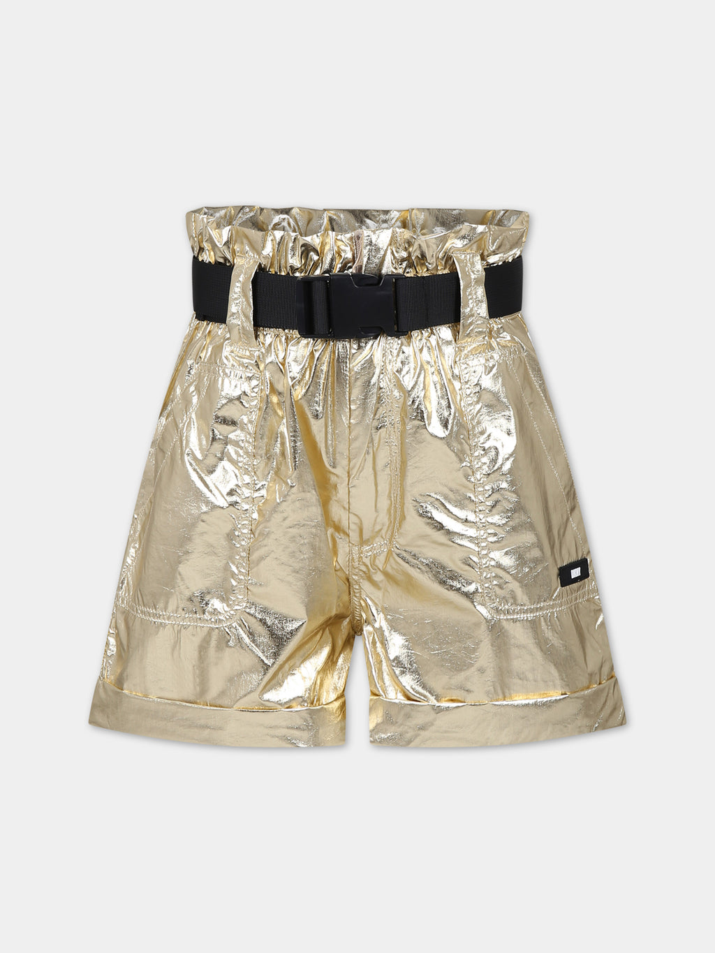 Golden casual shorts for girl