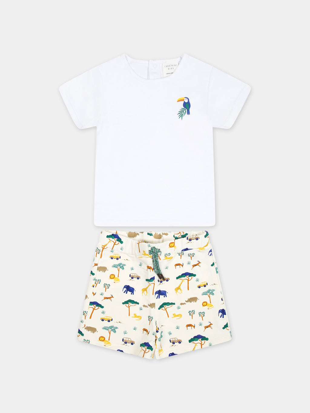 Tenue multicolore pour bébé garçon à motif safari