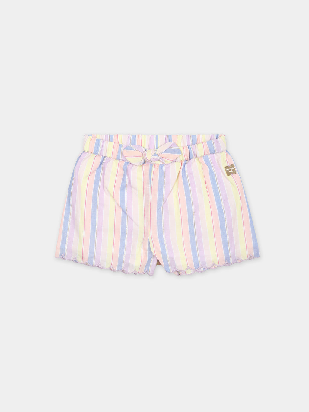 Short décontracté multicolor pour bébé fille