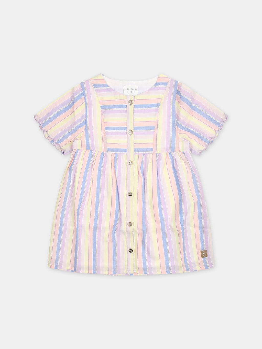 Multicolor casual dress for baby girl