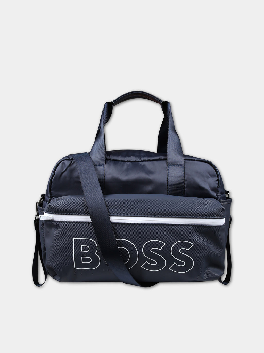 Bleu mother bag for baby boy with logo