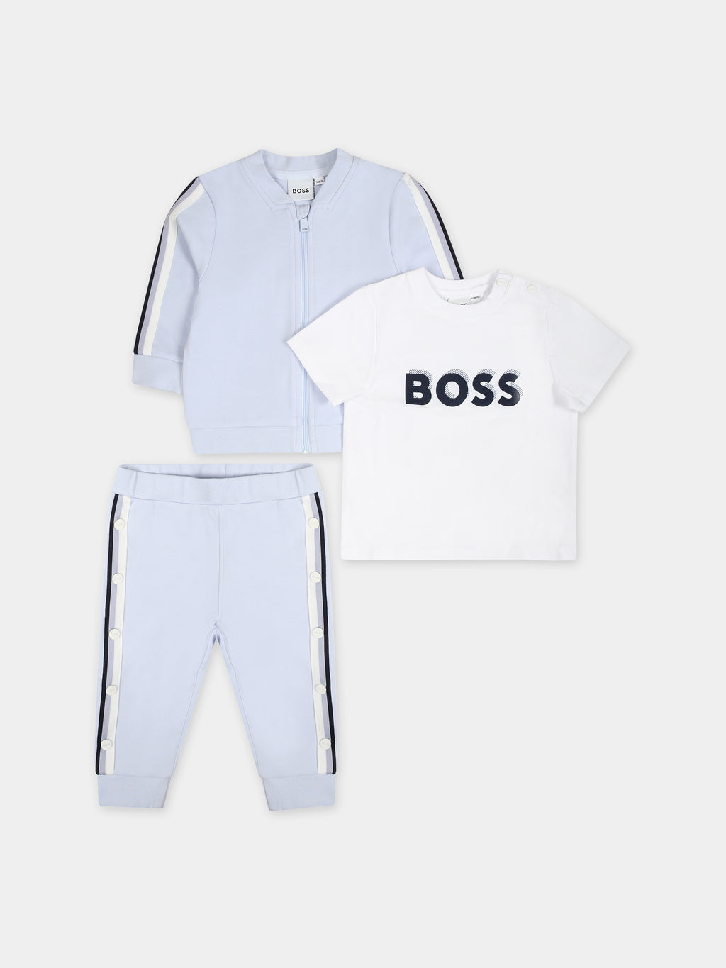 Light blue sport suit set for baby boy