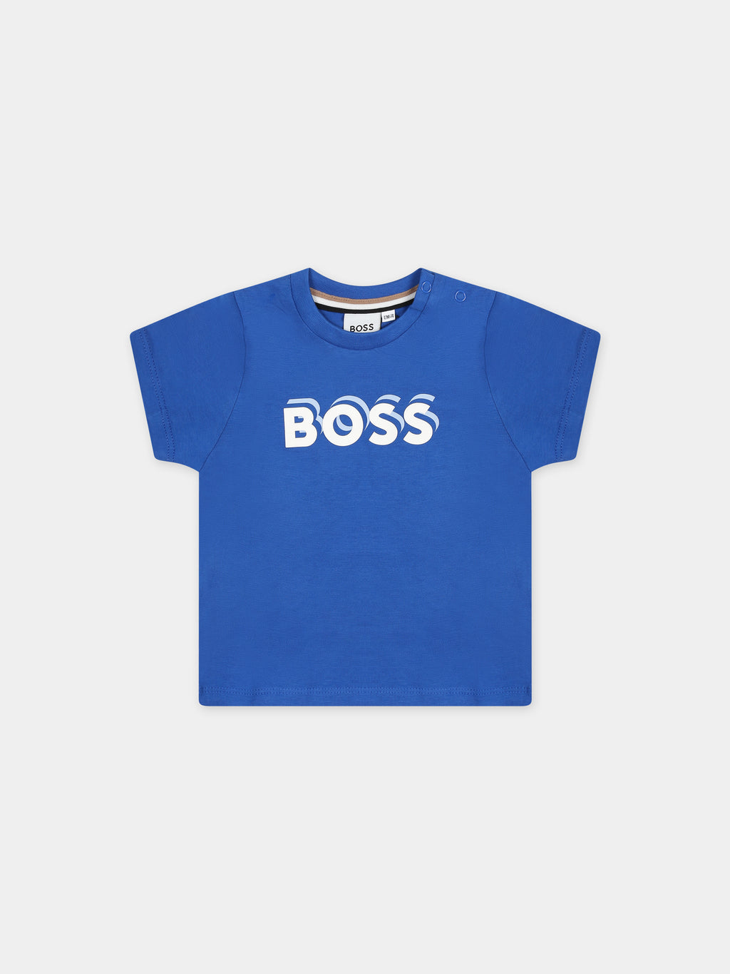T-shirt bleu clair pour bébé garçon avec logo