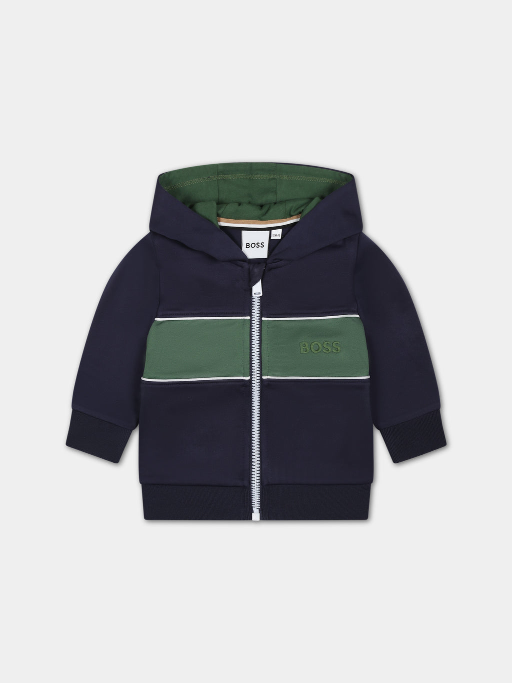 Sweat-shirt bleu pour bébé garçon avec logo