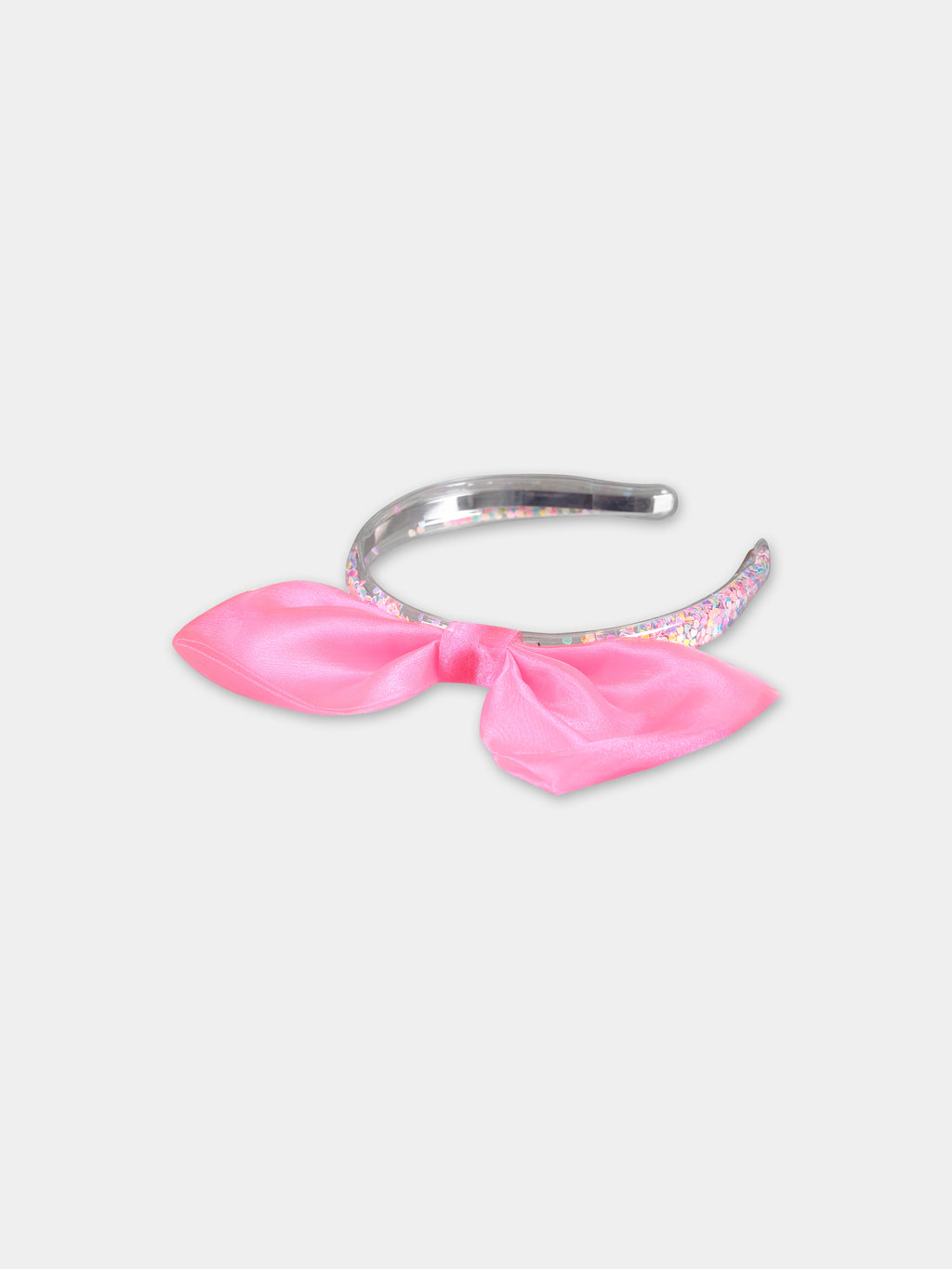 Fuchsia headband for girl with bow