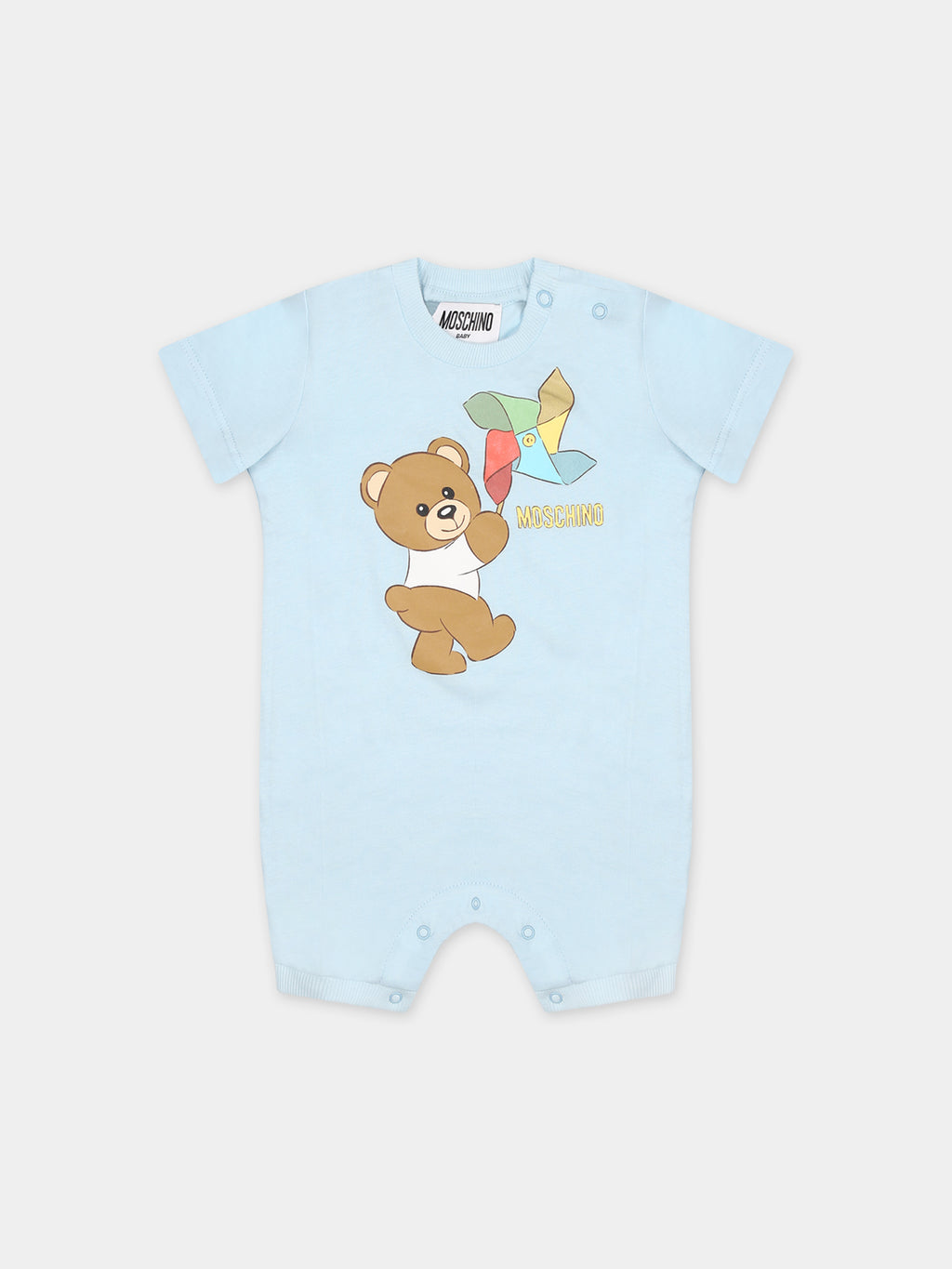 Combinaison bleu clair pour bébé garçon avec Teddy Bear et moulinet