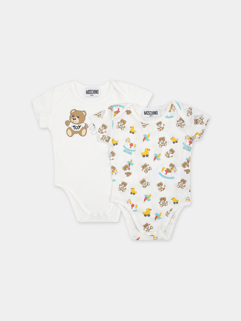 White set for babies with Teddy Bear