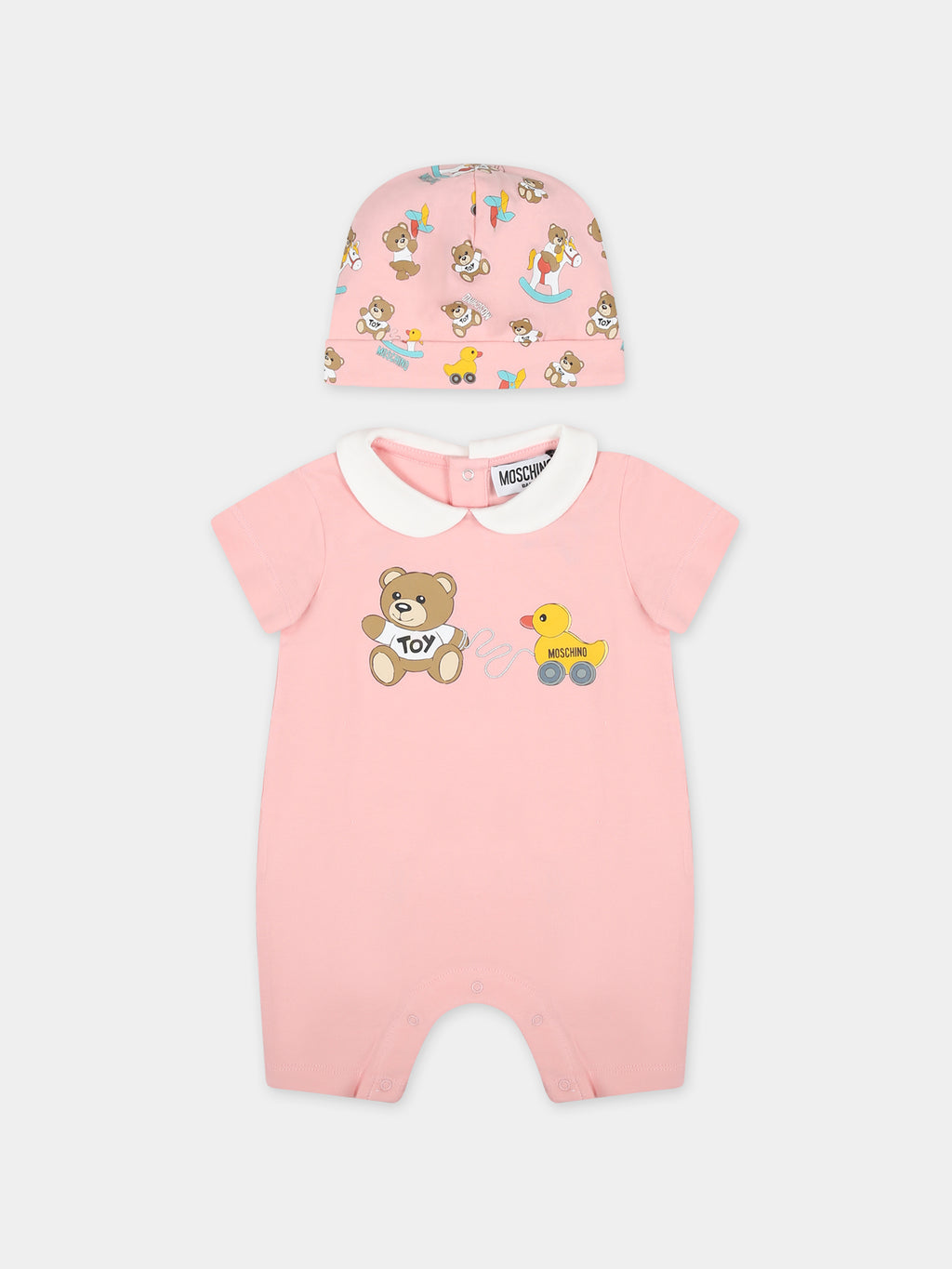 Pink set for baby girl with Teddy Bear