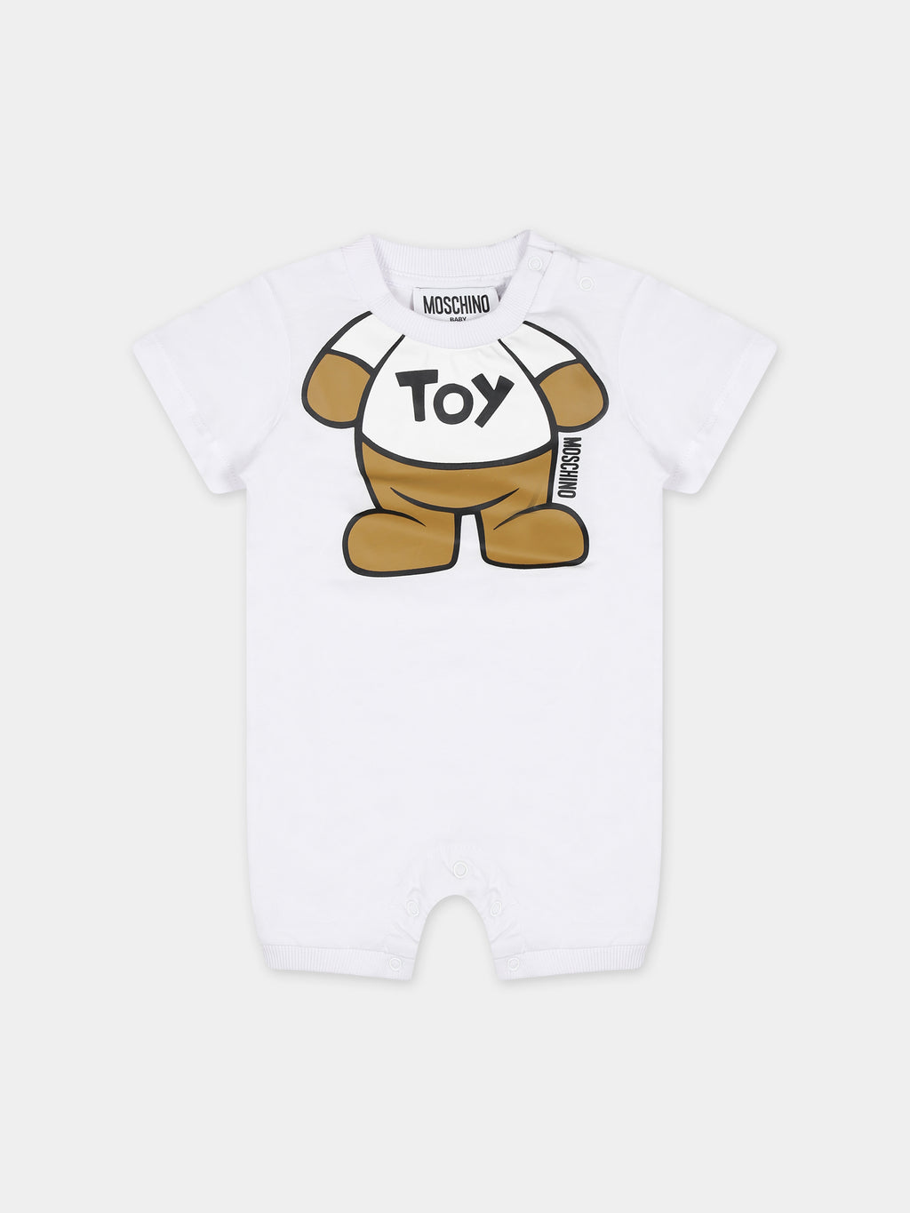 White romper for baby kids with Teddy Bear
