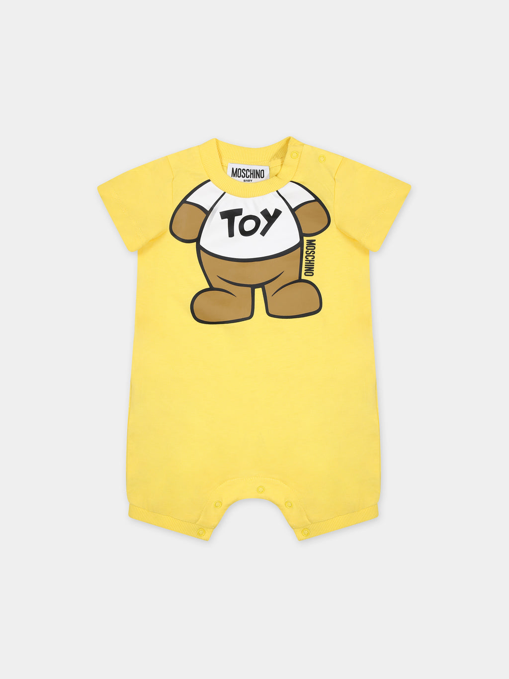 Yellow romper for baby kids with Teddy Bear