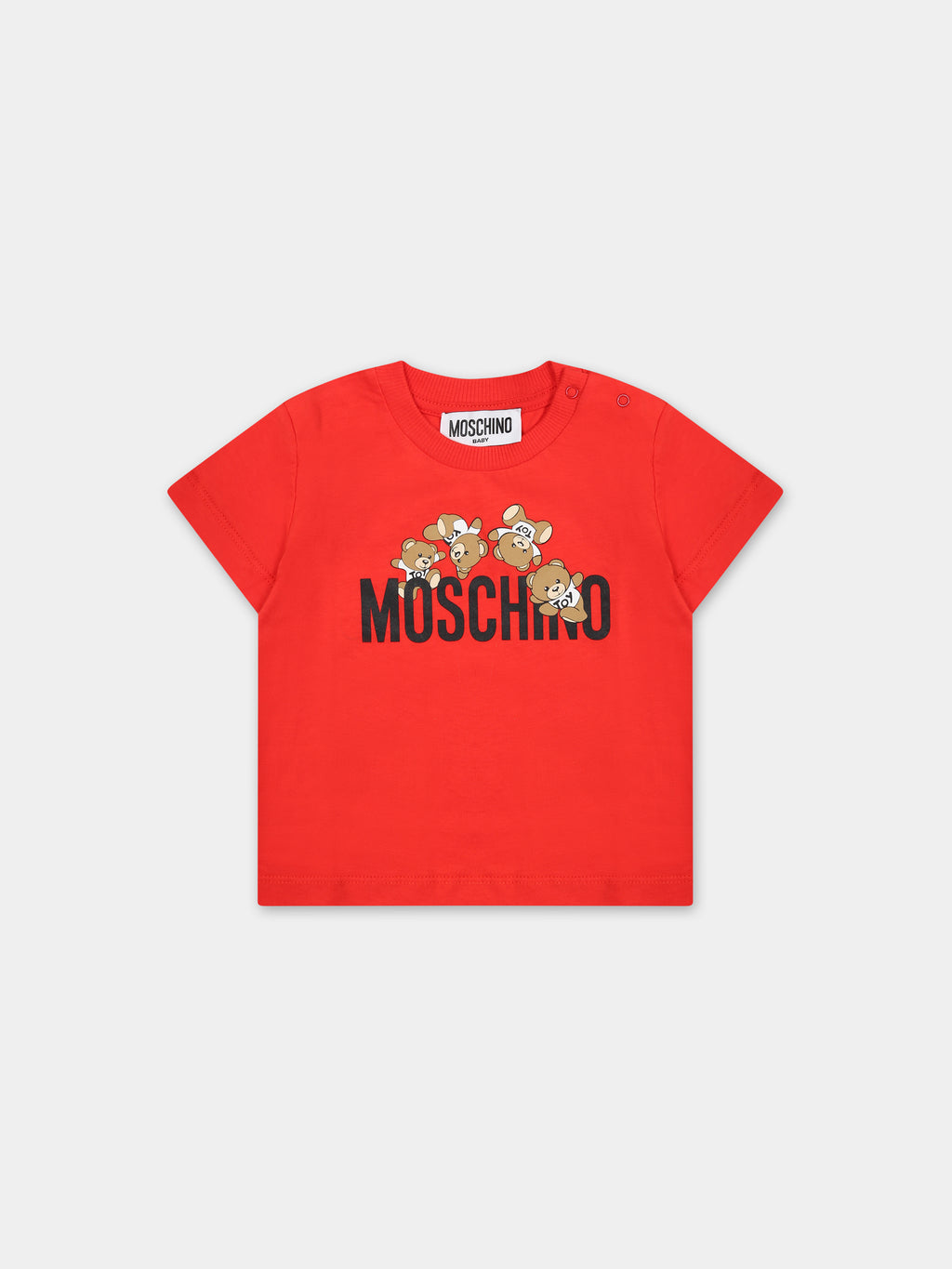 Red t-shirt for baby boy with Teddy Bears