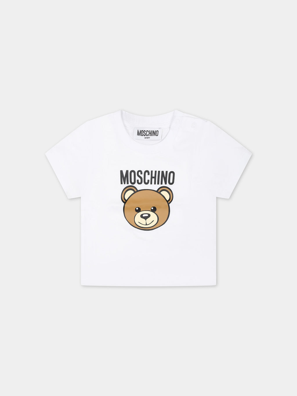White t-shirt for baby kids with Teddy Bear