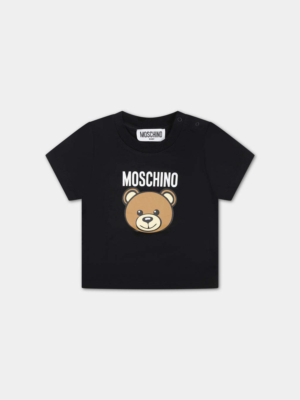 Black t-shirt for baby kids with Teddy Bear