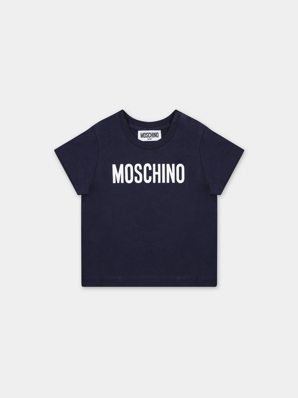 Blue t-shirt for babies with logo