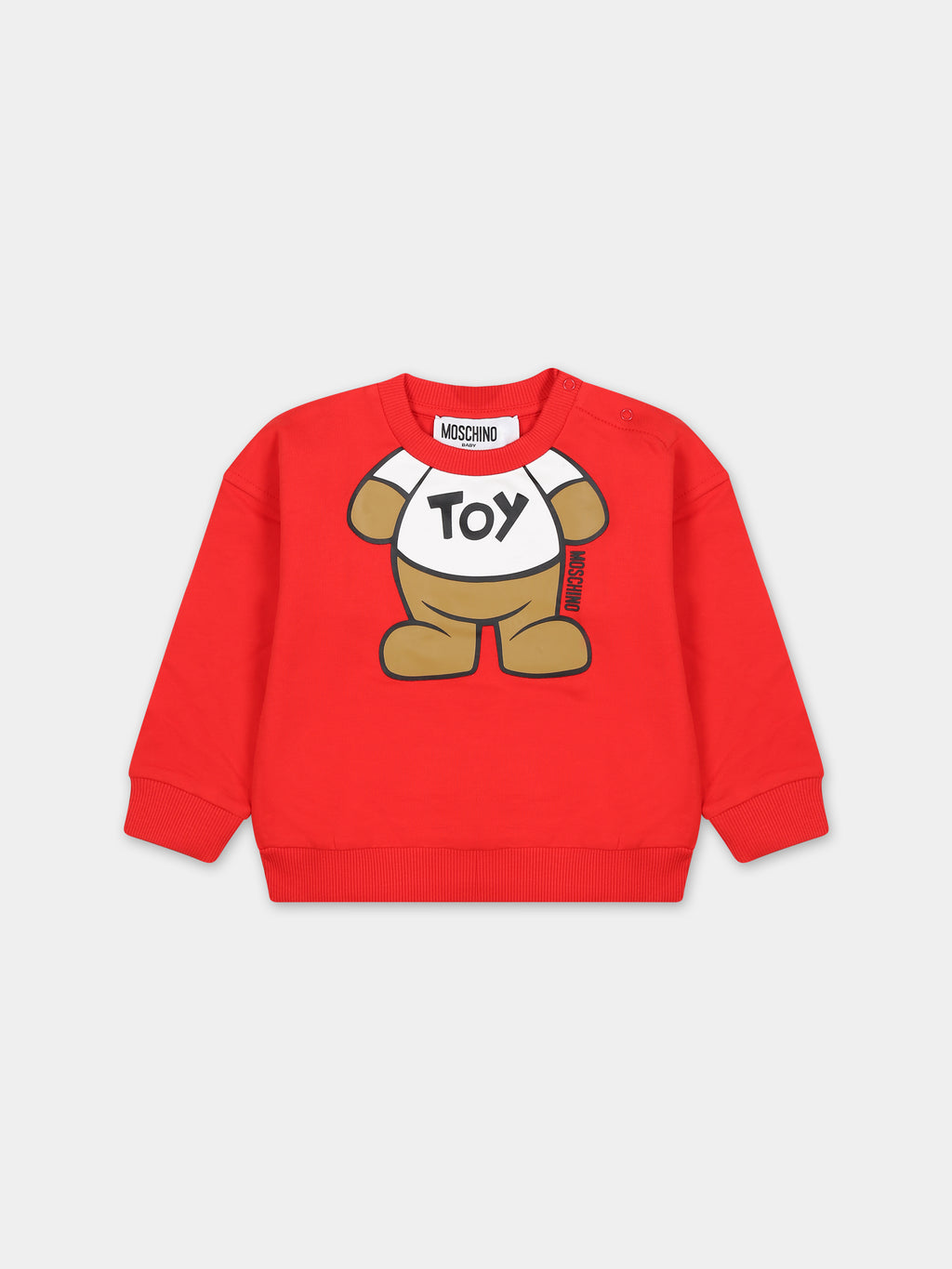 Red sweatshirt for babies with Teddy Bear
