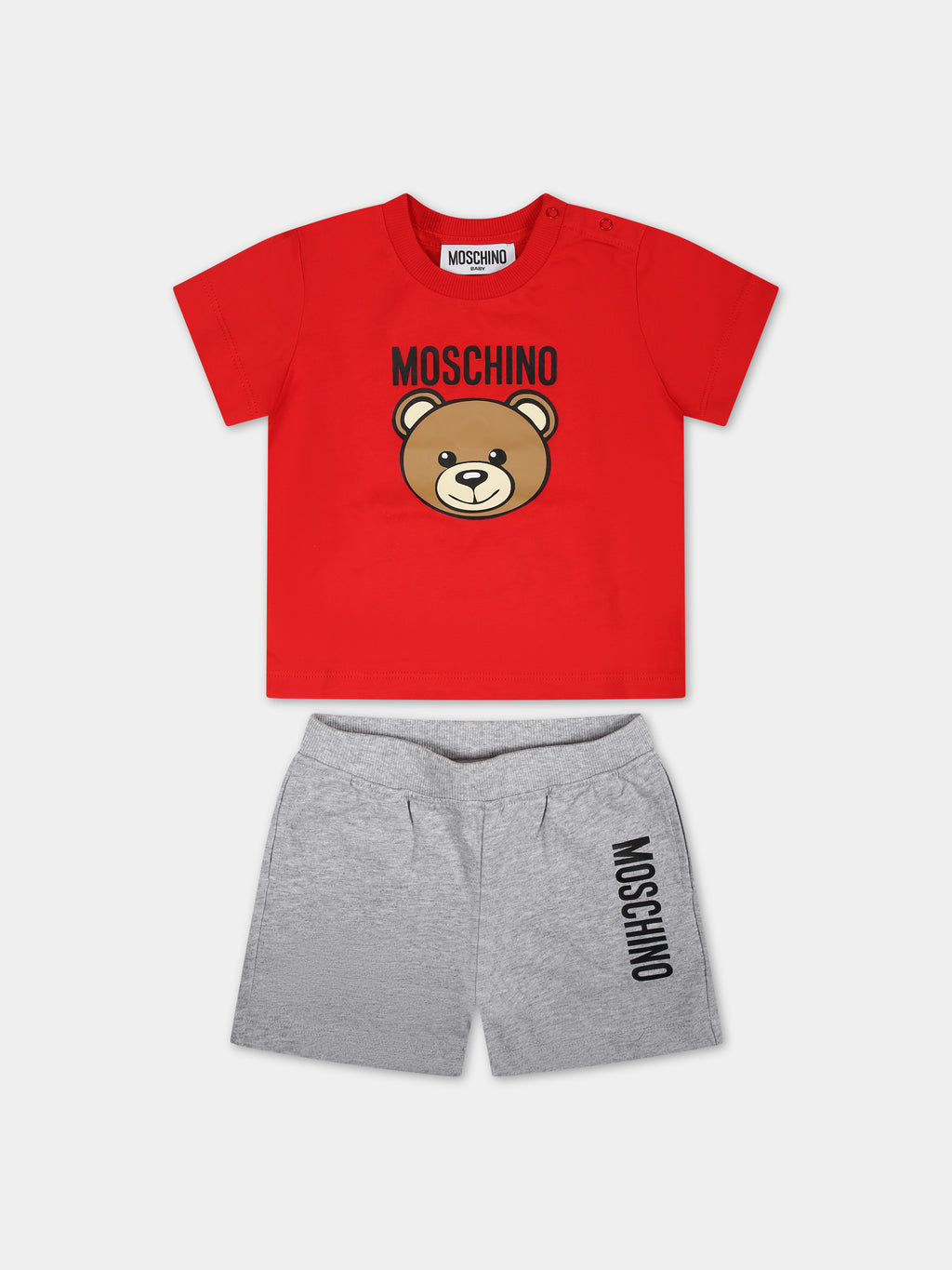 Multicolor set for baby boy with Teddy Bear and logo